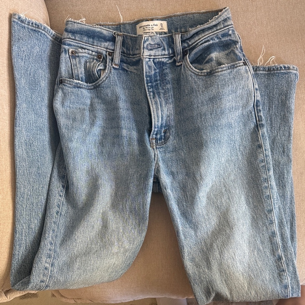 Abercrombie & Fitch Light Blue High-Rise Jeans